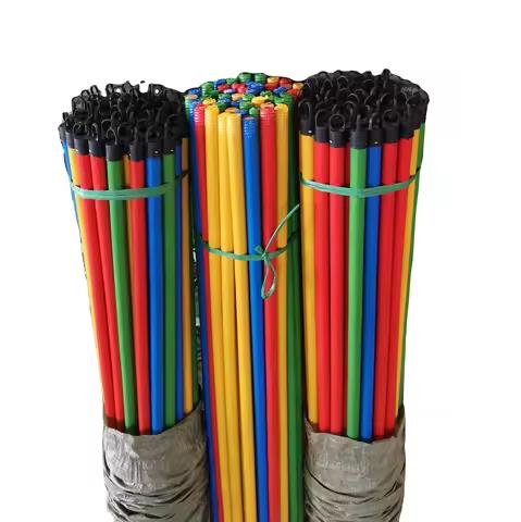 Wholesale China Factory Manufacture 120cm Length Wooden Broom Stick Brush Handle Mop Stick